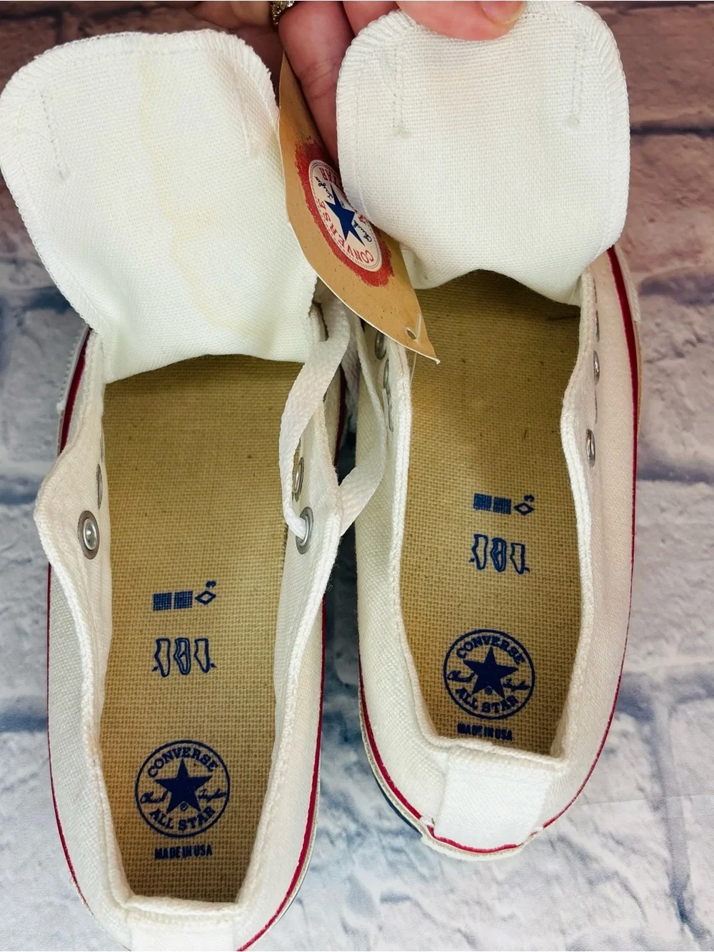 Vintage White Low Rise Converse Youth 1 1/2 NWT